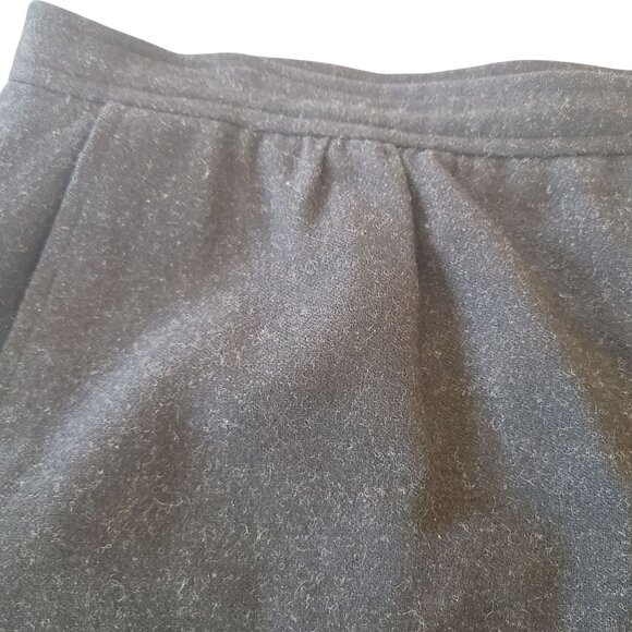 J.G. Hook Black 100% Wool Skirt Size 16 Tweed Midi Length Vintage - Picture 4 of 11